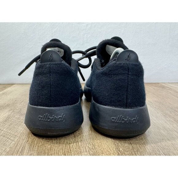 Allbirds Wool Runner Shoes Women’s 7 Black Merino Lace Up Comfort 1020 NV1 - Picture 4 of 8